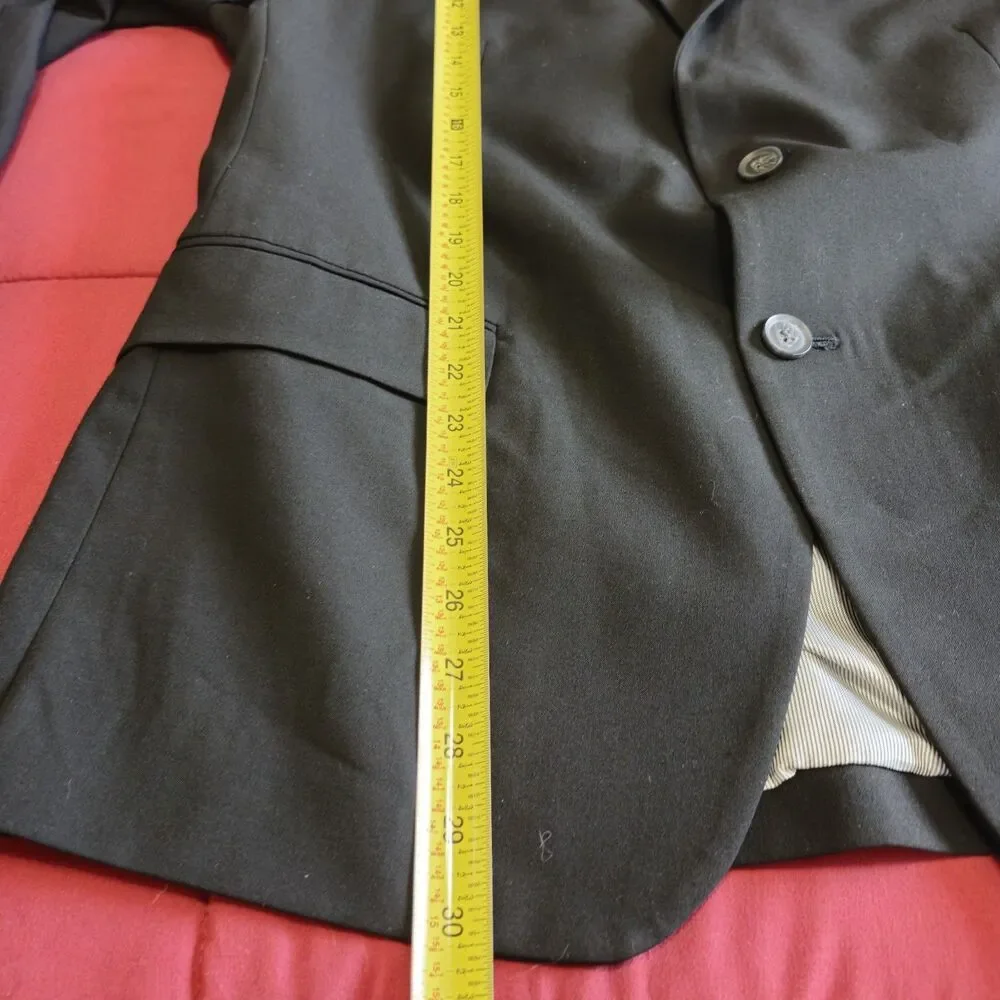J Ferrar Black Super Slim Fit Blazer 46R NWT Stretch 2 Button Suit Jacket - Picture 8 of 16